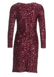 Cocktailkleid Midi mit seitlichen Drapierungen - 612 - Rot