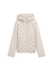 Hybrid Steppjacke mit Kapuze - 27609-cold beige - Beige