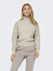 Strickpullover aus Baumwollmix - Pumice Stone - Creme