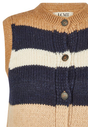 Strickweste aus Wollmix - 5619-SesamMelange - Beige