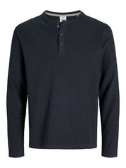 Langarmshirt aus Baumwolle - Dark Navy - Blau
