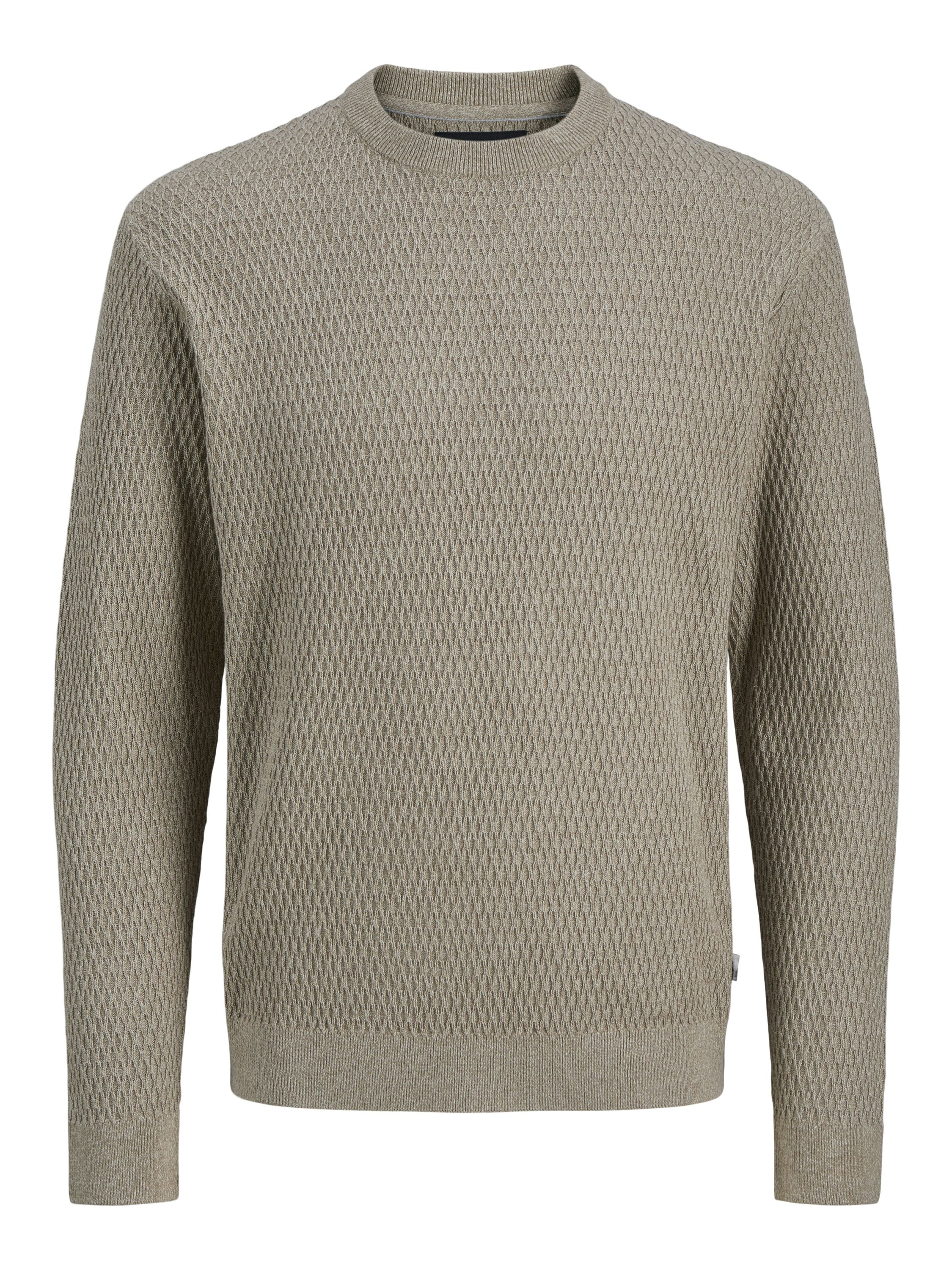 Strickpullover aus Baumwolle - Greige/Twist - Beige