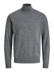 Feinstrickpullover aus Merinowolle - Medium Grey Melange - Grau