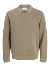 Strickpullover aus Baumwolle - Greige/Melange - Beige