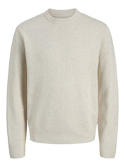 Strickpullover aus Baumwolle - Cloud Dancer/Melange - Creme