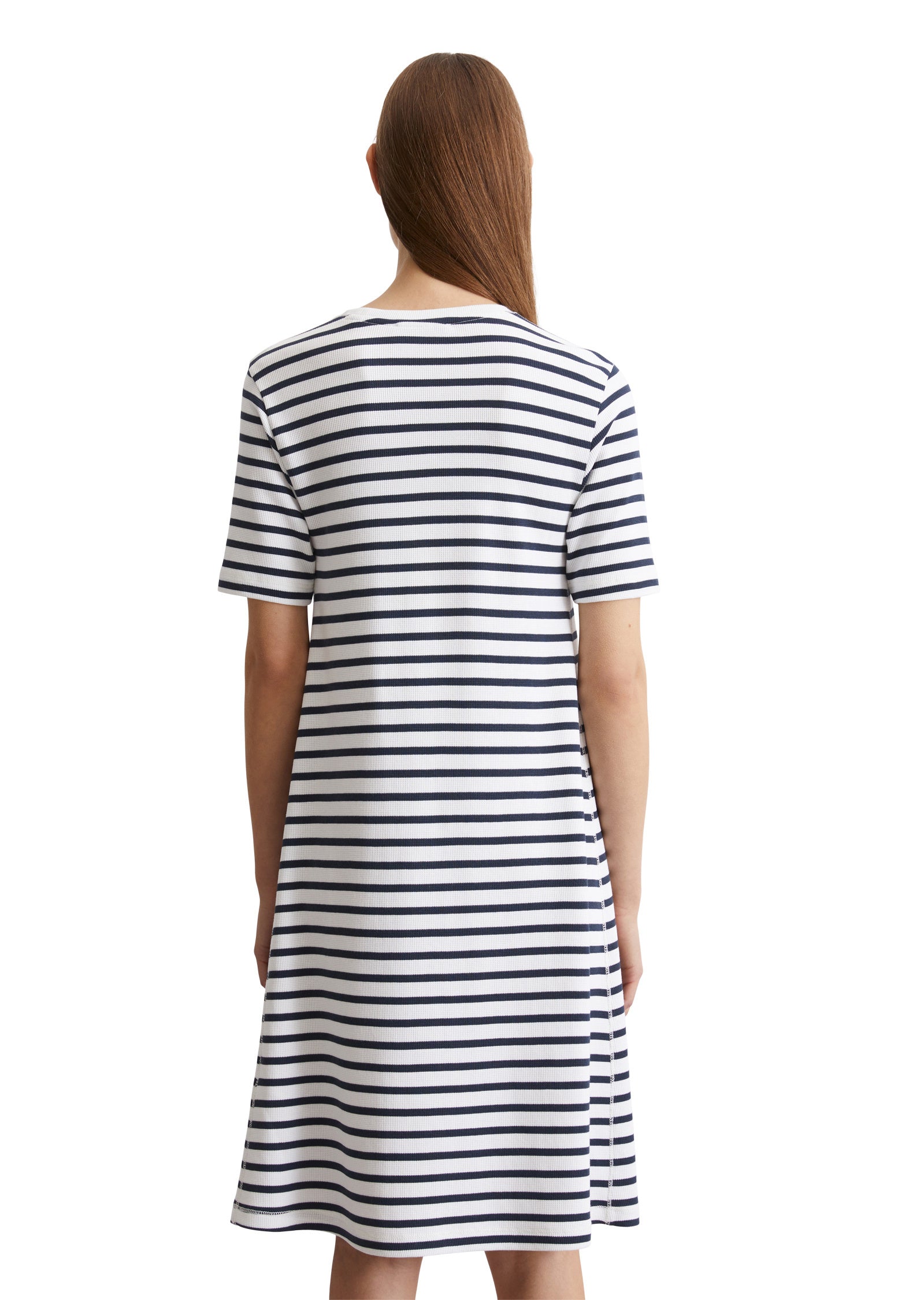 Jerseykleid gestreift Midi - F26-multi/ muted blue - Weiß | Blau