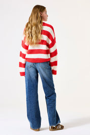 Strickpullover - 3016-chili red - Rot