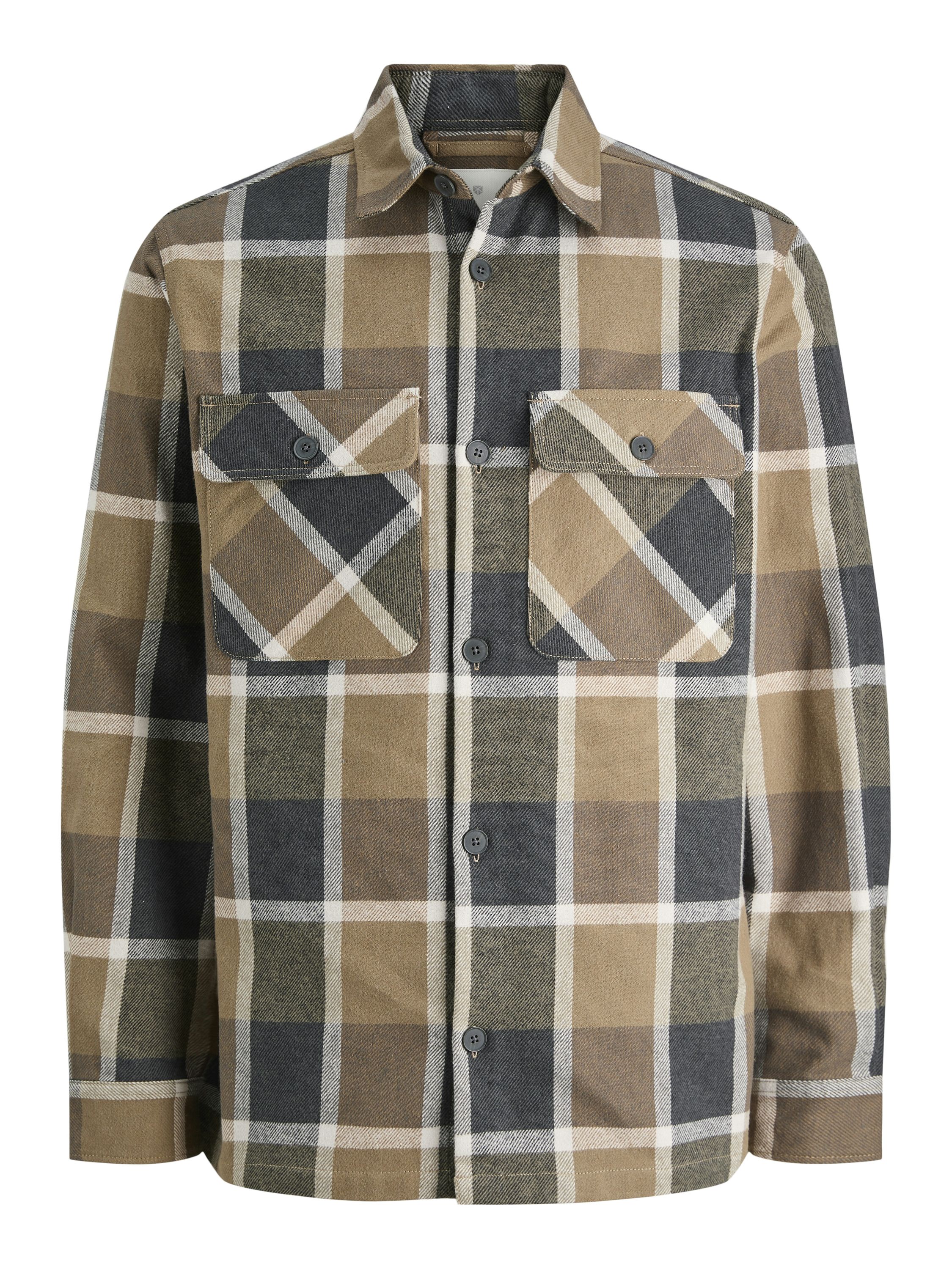 Overshirt kariert aus Bio-Baumwolle - Malt Ball - Braun