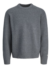 Strickpullover aus Baumwollmix - Dark Grey Melange - Grau
