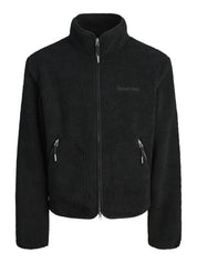 Teddyjacke mit Stehkragen - Black - Schwarz