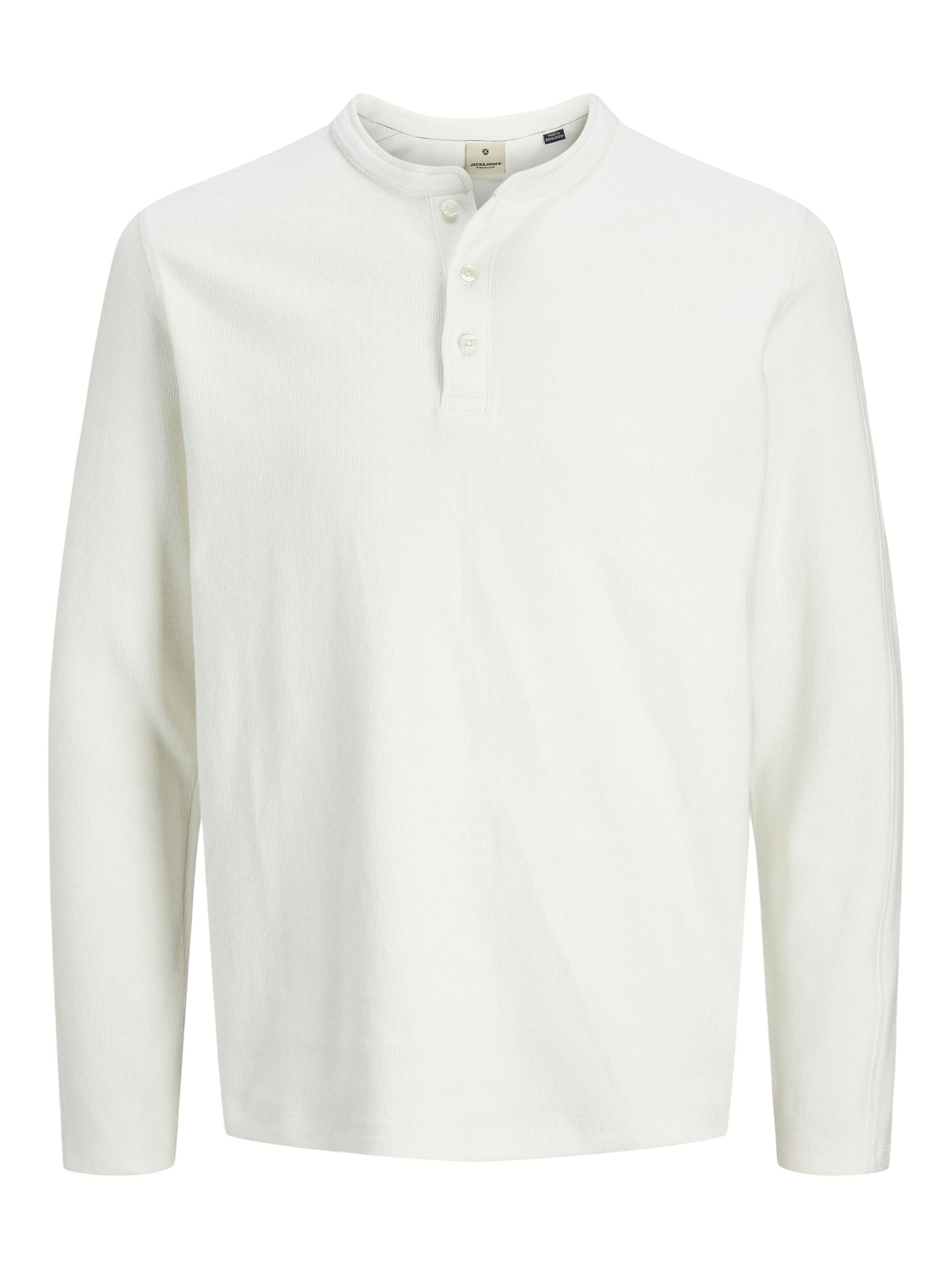 Langarmshirt aus Baumwolle - Cloud Dancer - Weiß