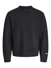 Strickpullover aus Baumwollmix - Black - Schwarz
