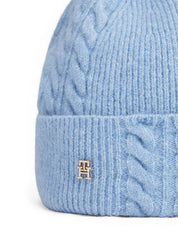 Strickmütze mit Zopfmuster - C2B-BLUE - Blau
