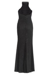 Neckholder-Abendkleid Maxi - 100 - Schwarz