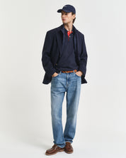 Poloshirt aus Baumwolle - 433-EVENING BLUE - Blau