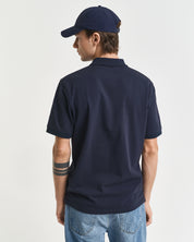 Poloshirt aus Baumwolle - 433-EVENING BLUE - Blau