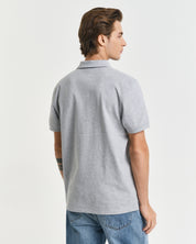 Poloshirt aus Baumwolle - 93-GREY MELANGE - Grau