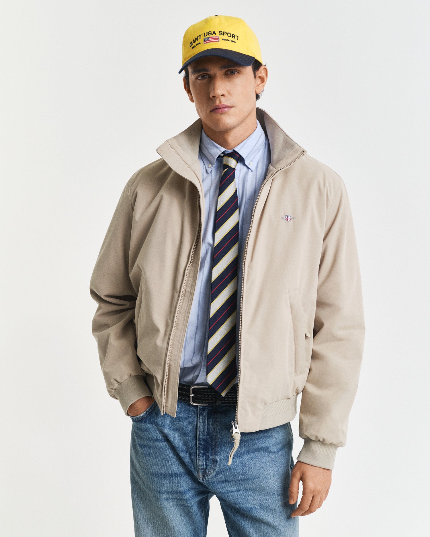 Bomberjacke mit Stehkragen - 270-CONCRETE BEIGE - Beige