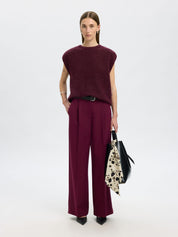 Strick-Pullunder aus Wollmix - Fig/BLACK CORE - Rot