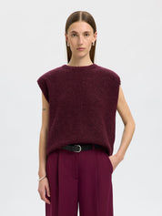 Strick-Pullunder aus Wollmix - Fig/BLACK CORE - Rot