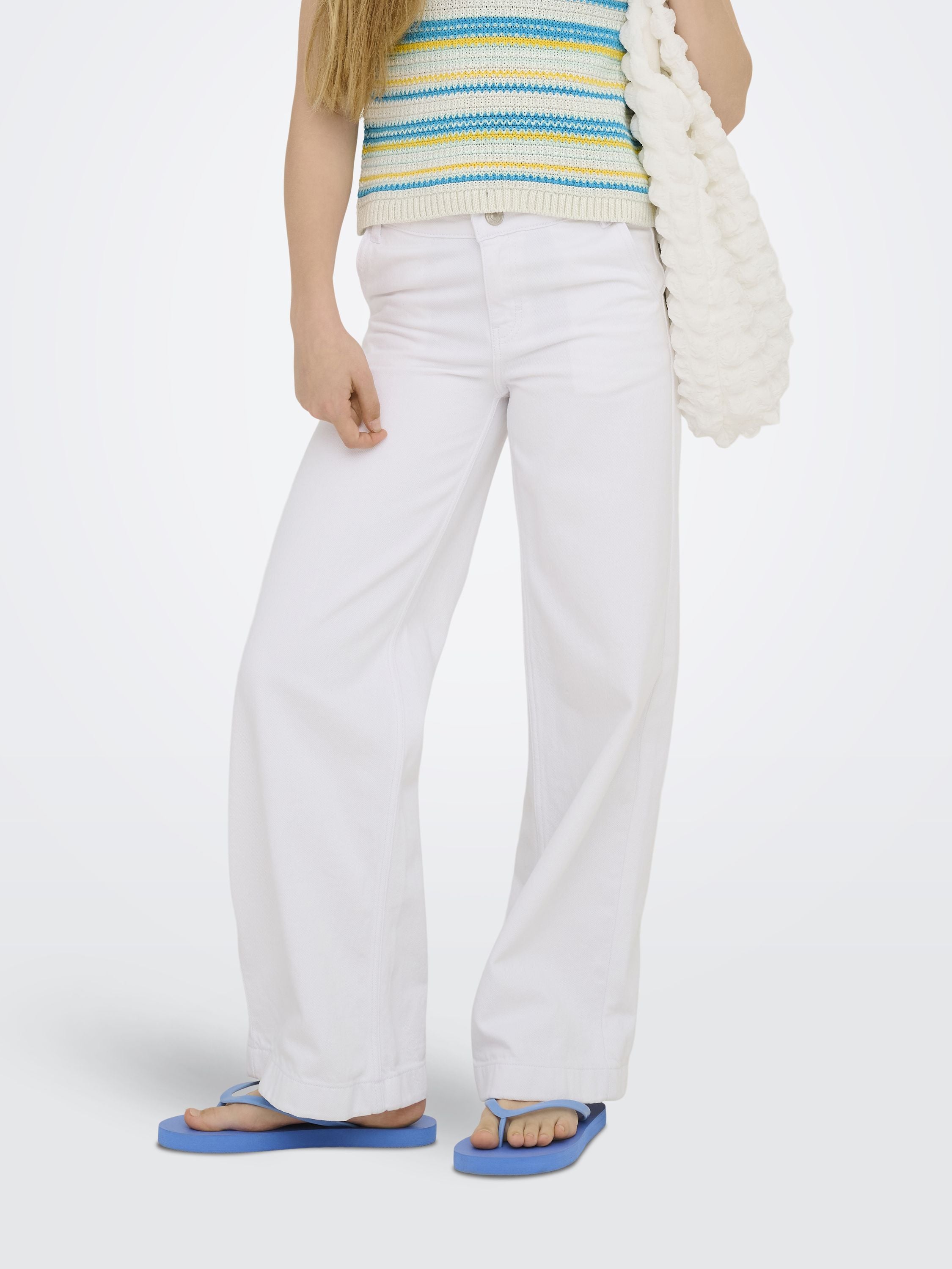 Jeans Wide Leg - White - Weiß