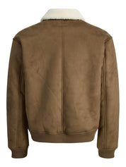 Bomberjacke aus Kunstleder - Toffee - Braun
