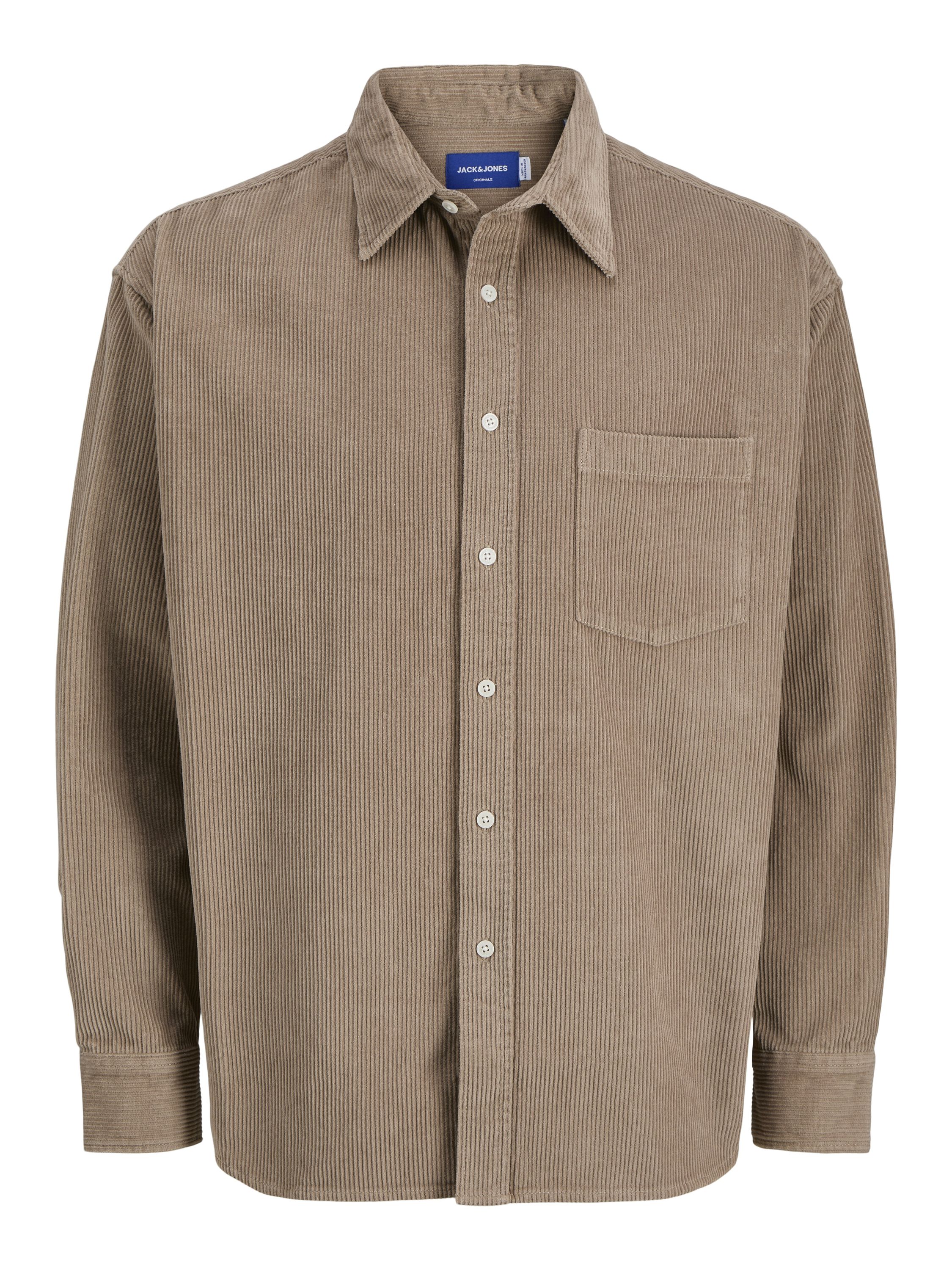 Cordovershirt Relaxed Fit - Mocha Meringue - Braun