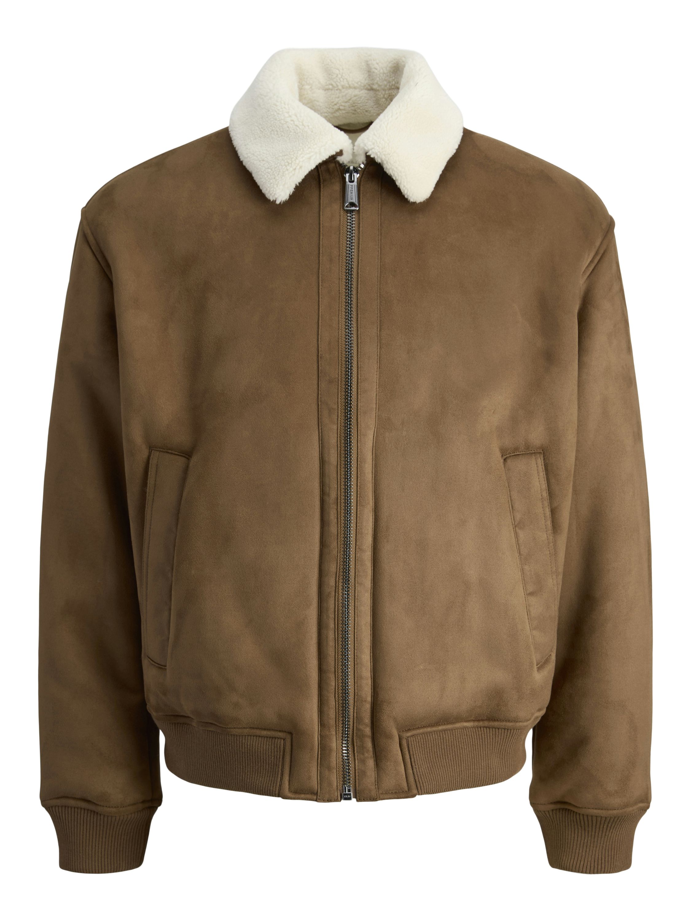 Bomberjacke aus Kunstleder - Toffee - Braun
