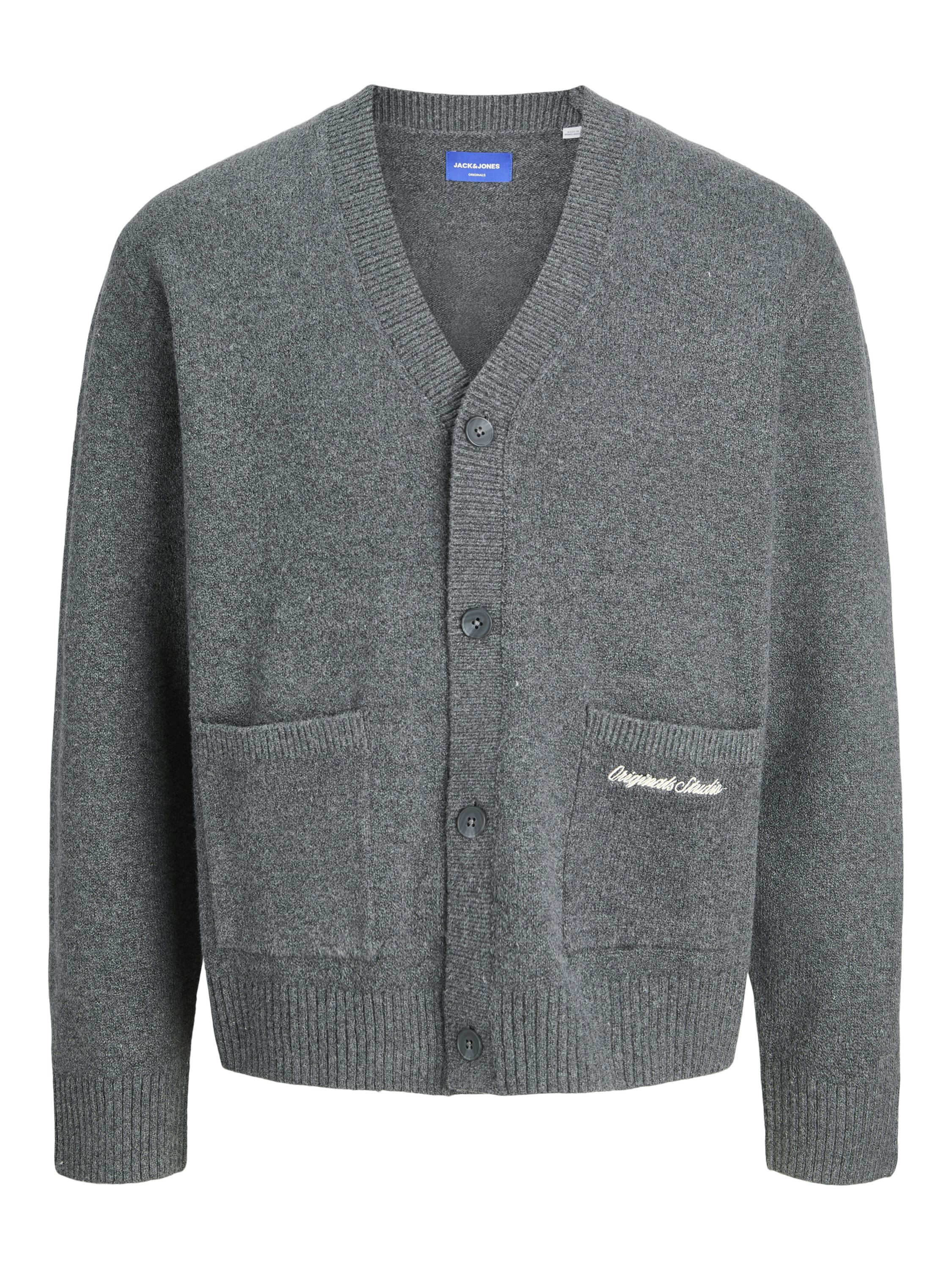 Cardigan - Dark Grey Melange - Grau