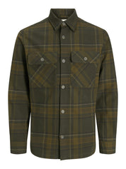 Overshirt kariert aus Bio-Baumwolle - Peat - Khaki