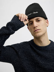 Strickmütze aus Baumwollmix - Black - Schwarz