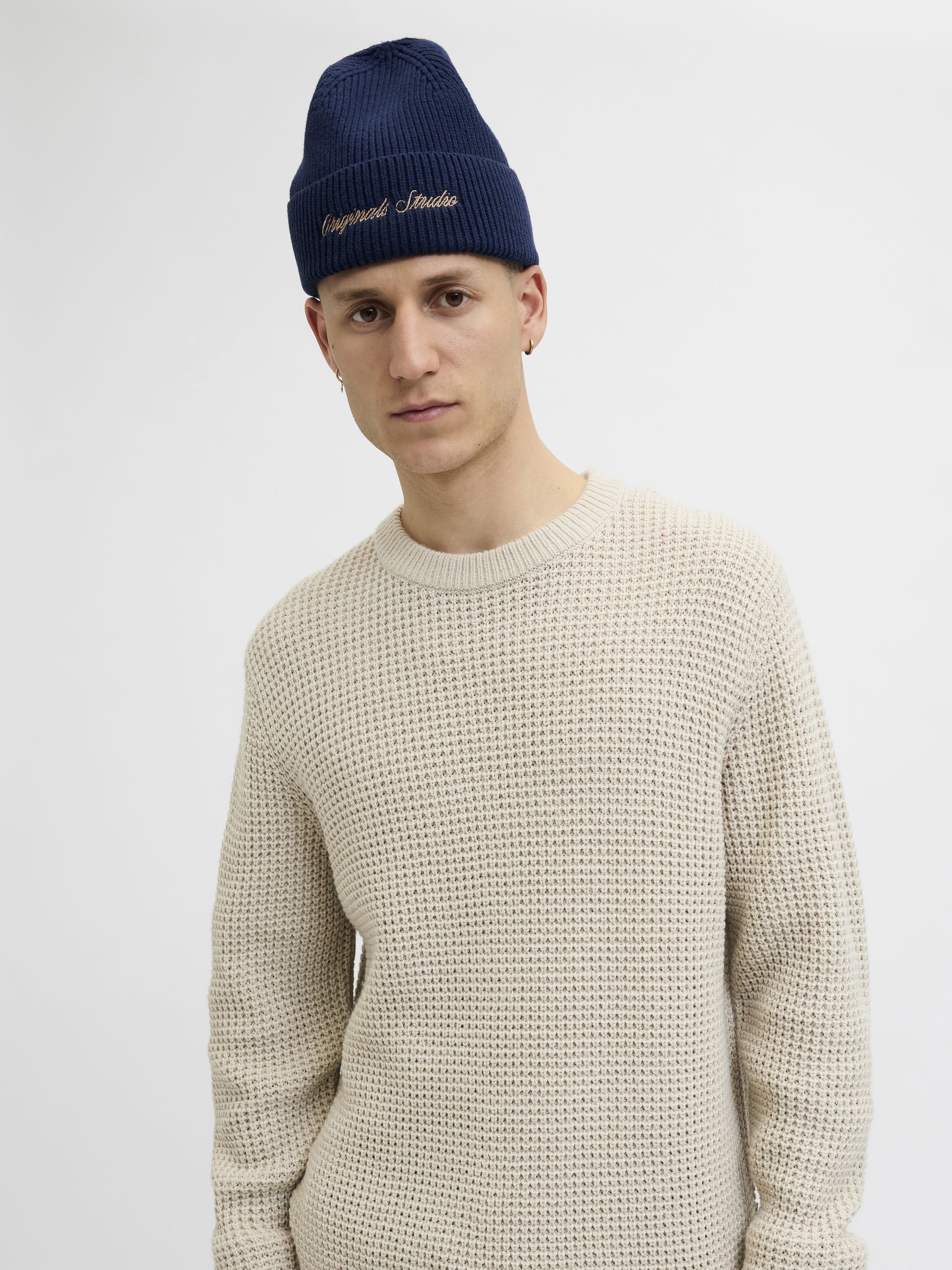 Strickmütze aus Baumwollmix - Ocean Cavern - Blau