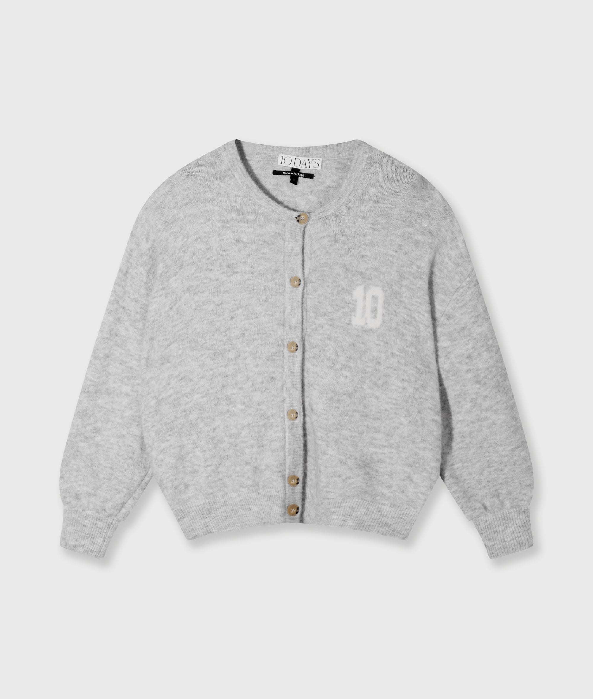Cardigan aus Woll-Mix - 4001-light grey melee - Grau
