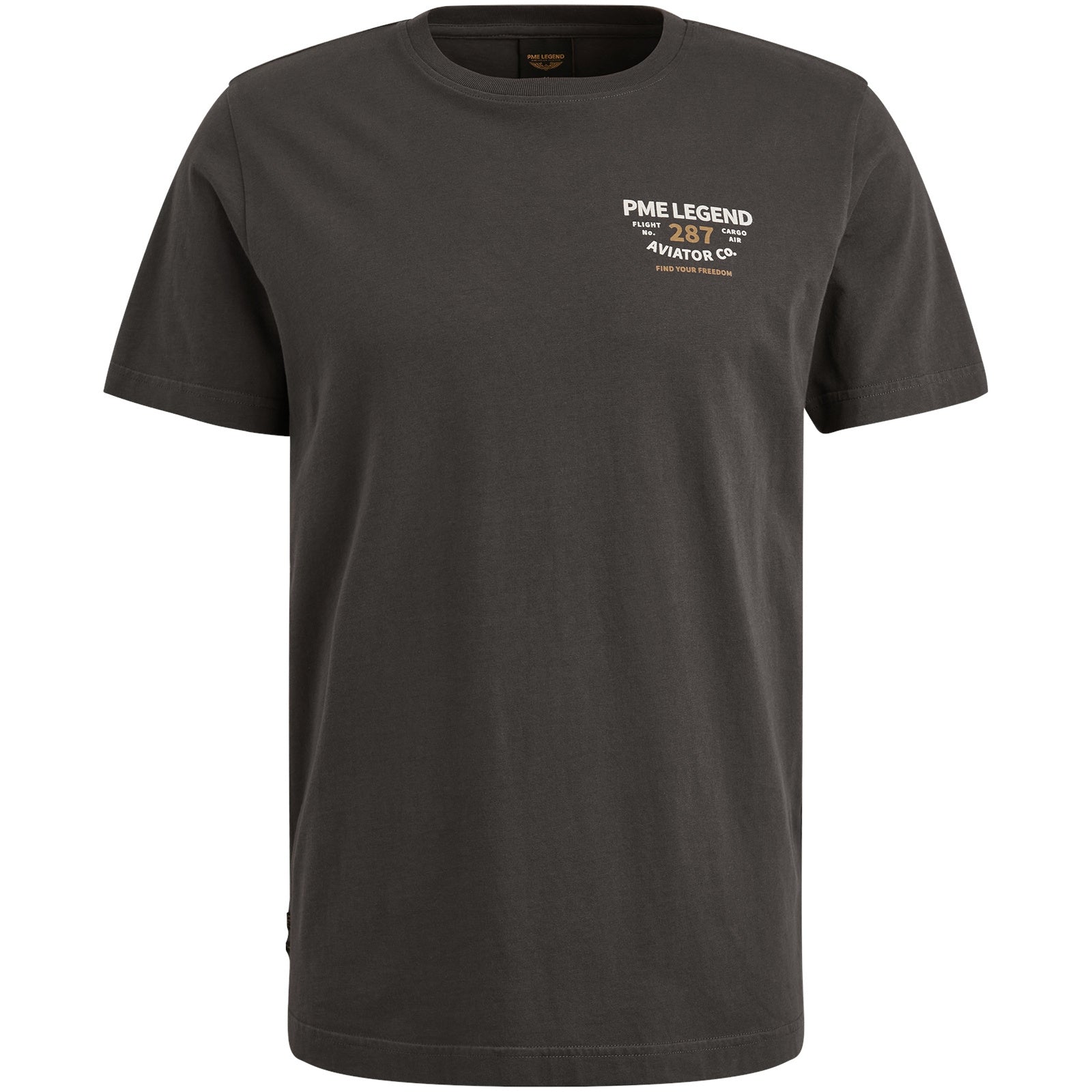 T-Shirt aus Baumwolle - 9140-Obsidian - Grau