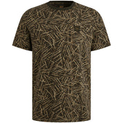 T-Shirt gemustert aus Baumwolle - 9140-Obsidian - Grau