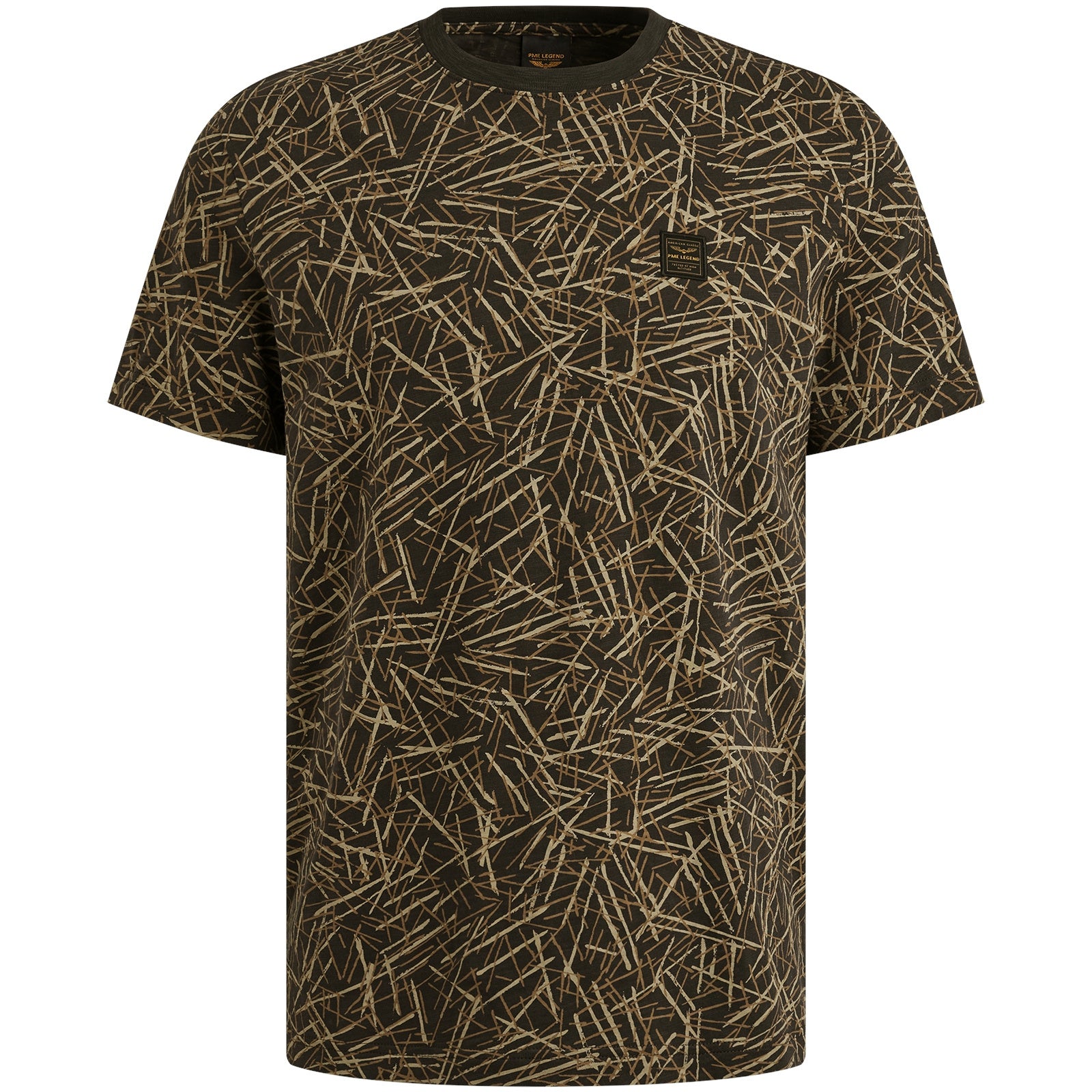 T-Shirt gemustert aus Baumwolle - 9140-Obsidian - Grau