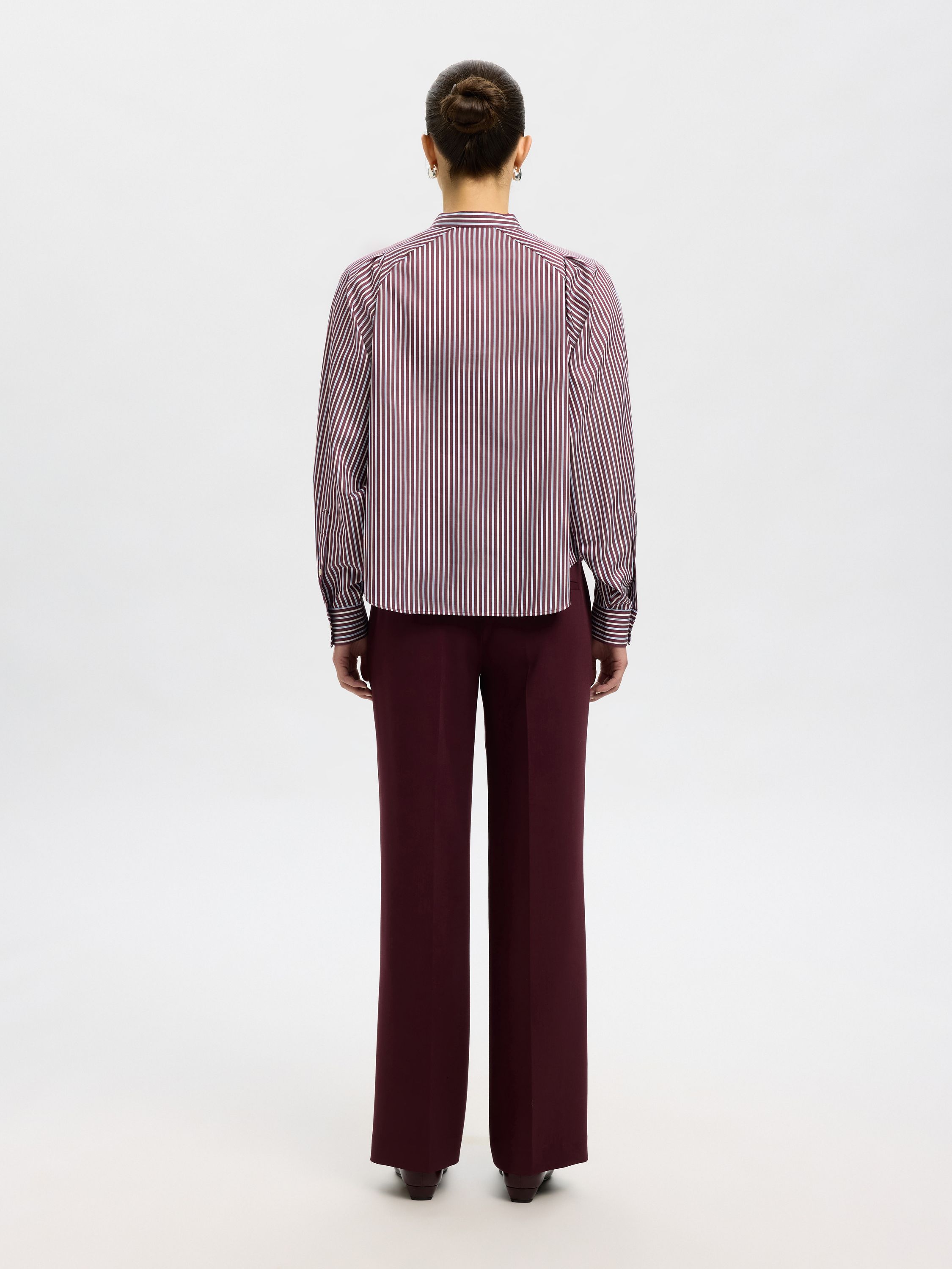 Hemdbluse Relaxed Fit aus Bio-Baumwolle - Fig/ANCIENT WATER - Violett