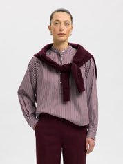Hemdbluse Relaxed Fit aus Bio-Baumwolle - Fig/ANCIENT WATER - Violett