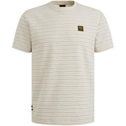 T-Shirt gestreift - 7013-Bone White - Beige