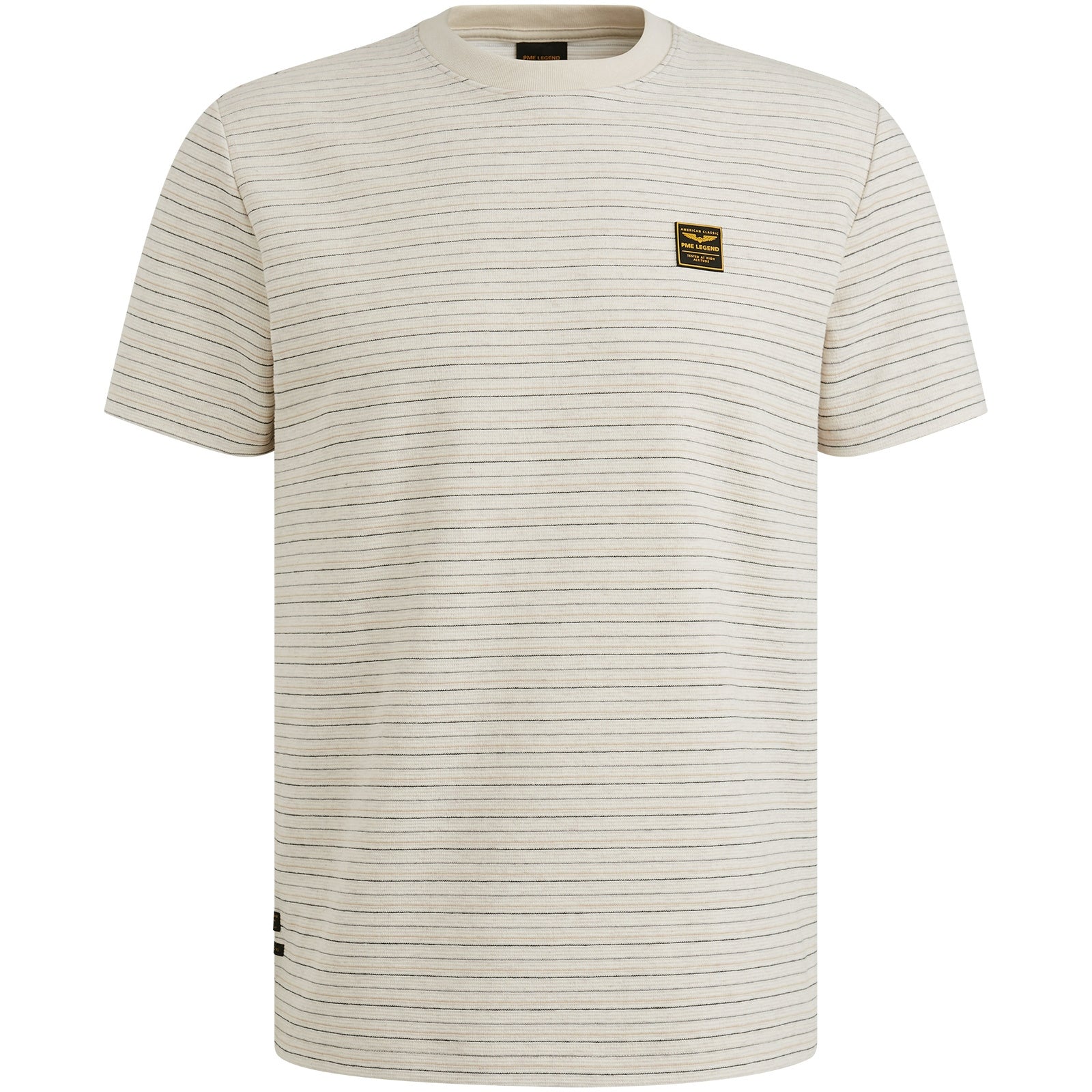 T-Shirt gestreift - 7013-Bone White - Beige