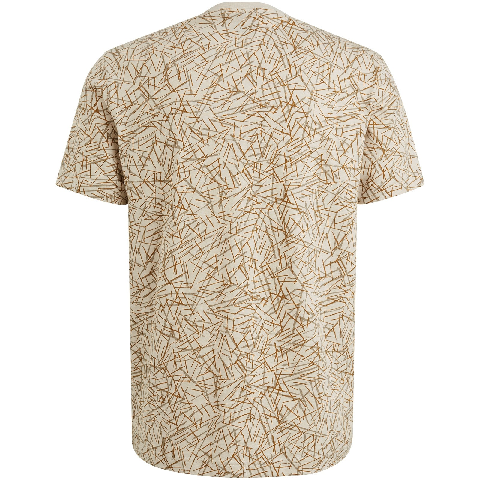 T-Shirt gemustert aus Baumwolle - 7011-Birch - Beige