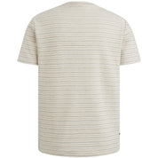 T-Shirt gestreift - 7013-Bone White - Beige