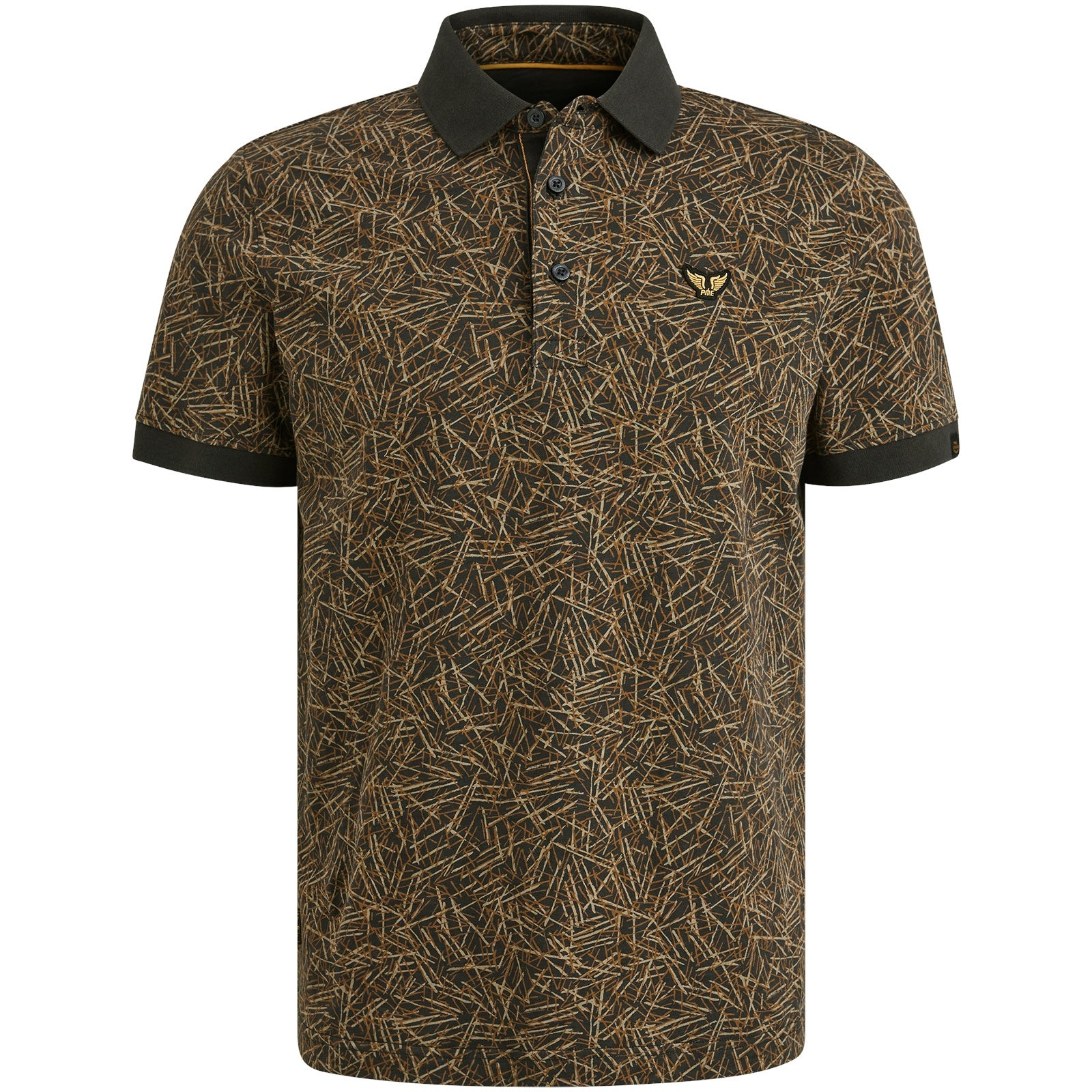 Poloshirt aus Baumwolle - 9140-Obsidian - Braun