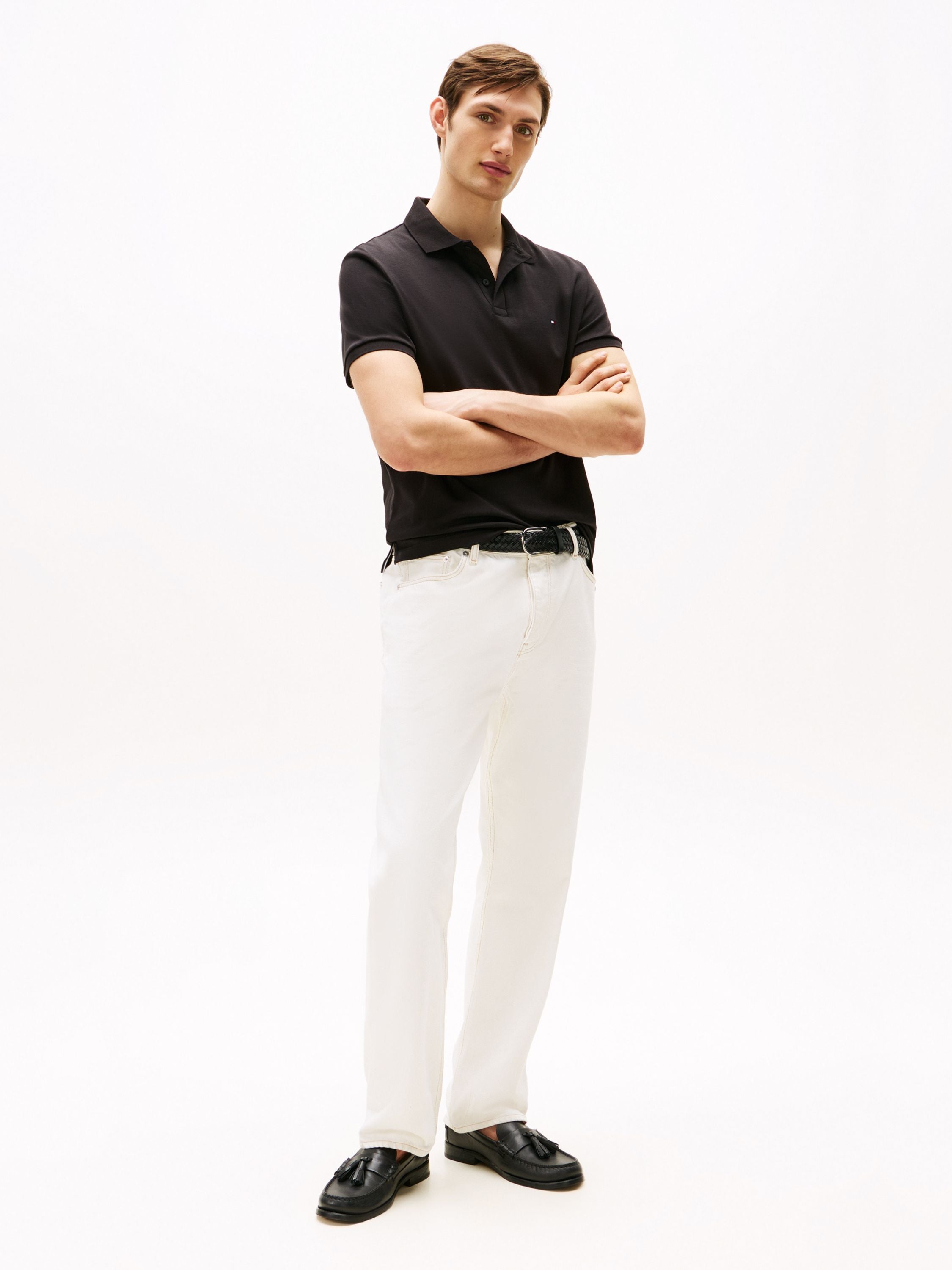 Poloshirt aus Baumwolle - BDS-BLACK - Schwarz
