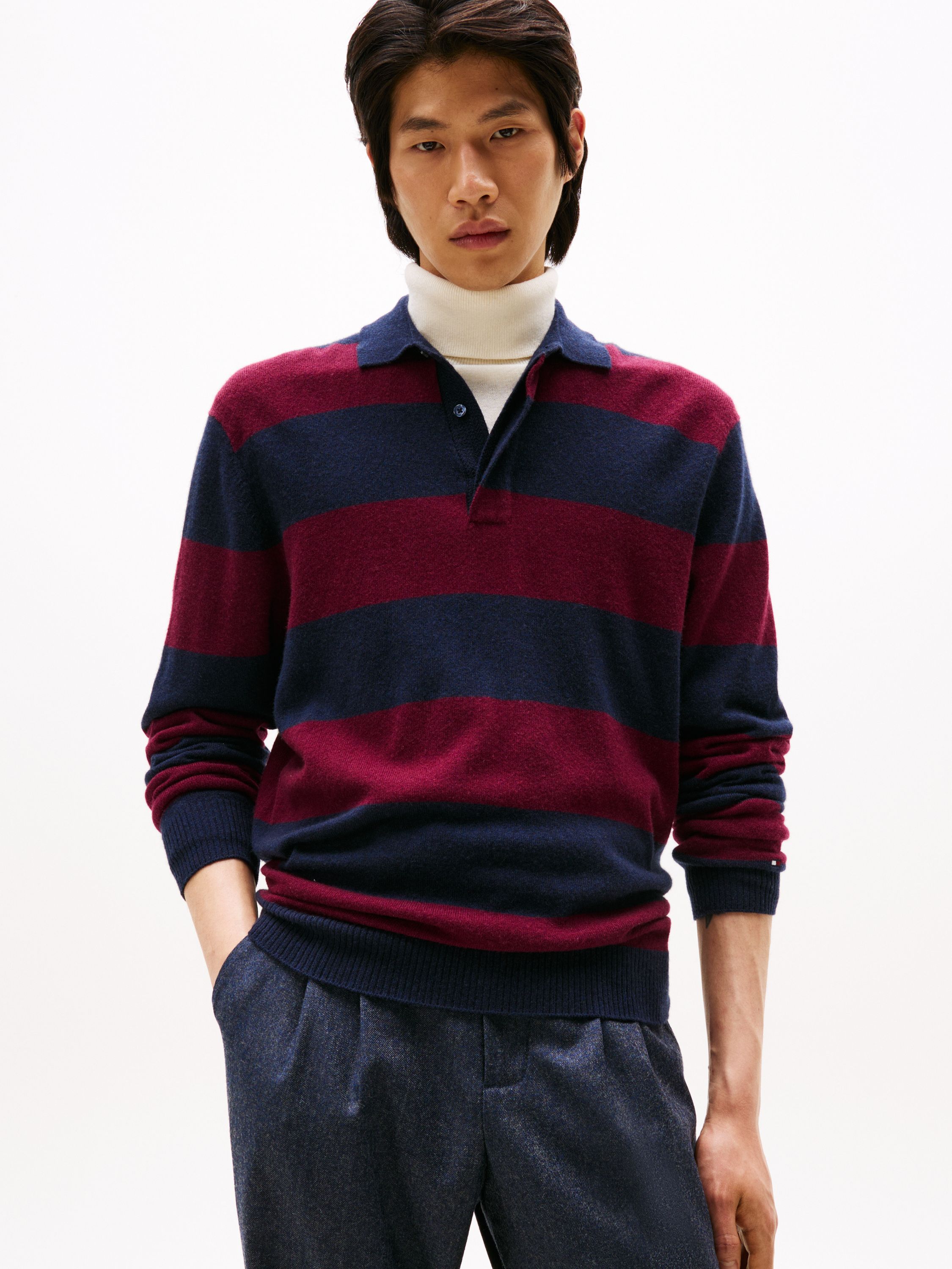 Strickpullover aus Wolle - DW5-BLUE - Rot
