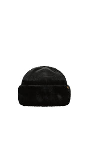 Mütze aus Kunstpelz - black - Schwarz