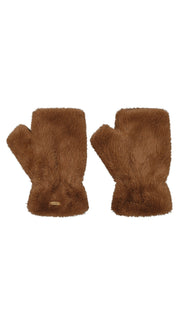 Fingerlose Handschuhe BRITAMU aus Kunstpelz - brown - Braun