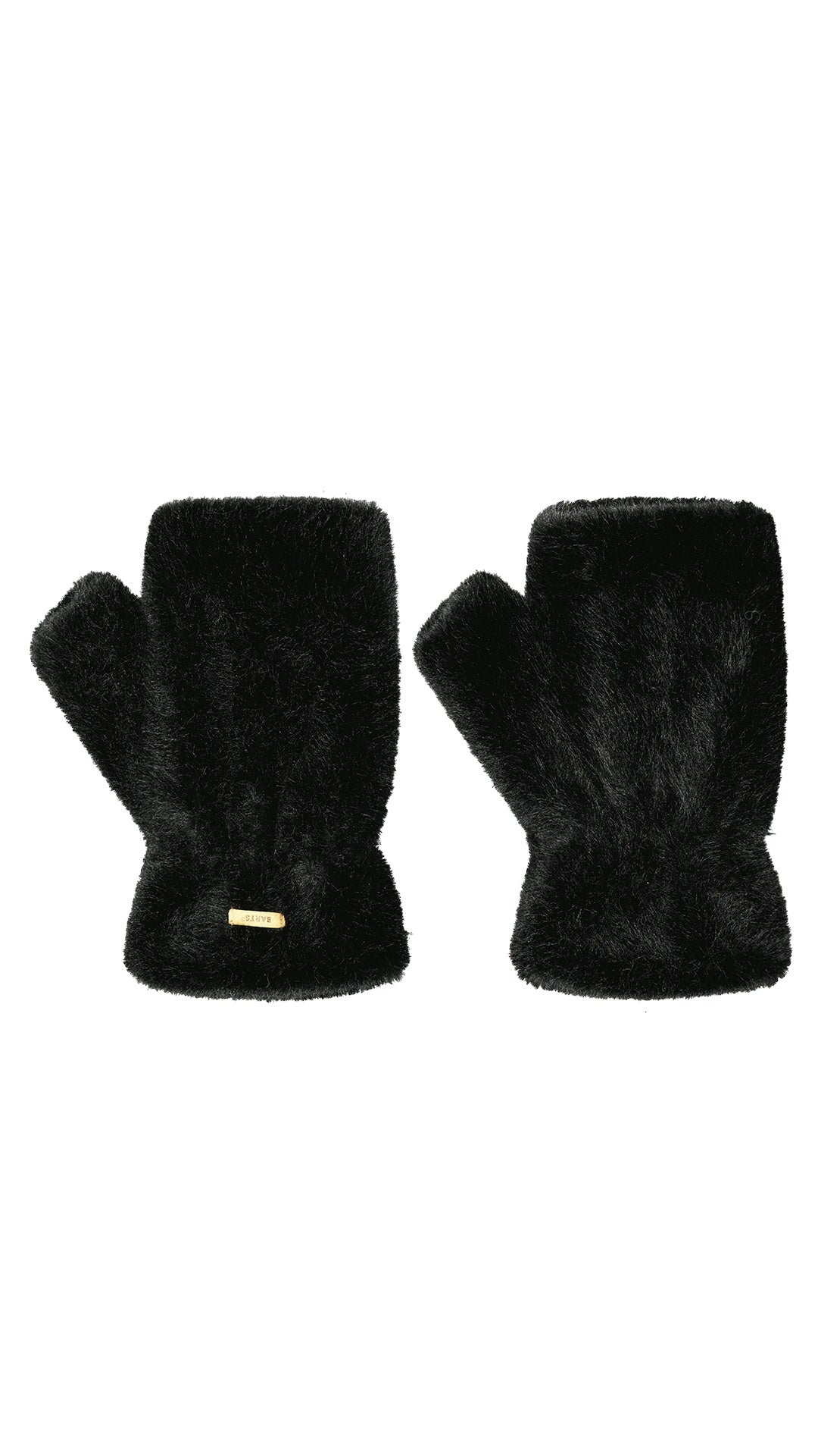 Fingerlose Handschuhe BRITAMU aus Kunstpelz - black - Schwarz