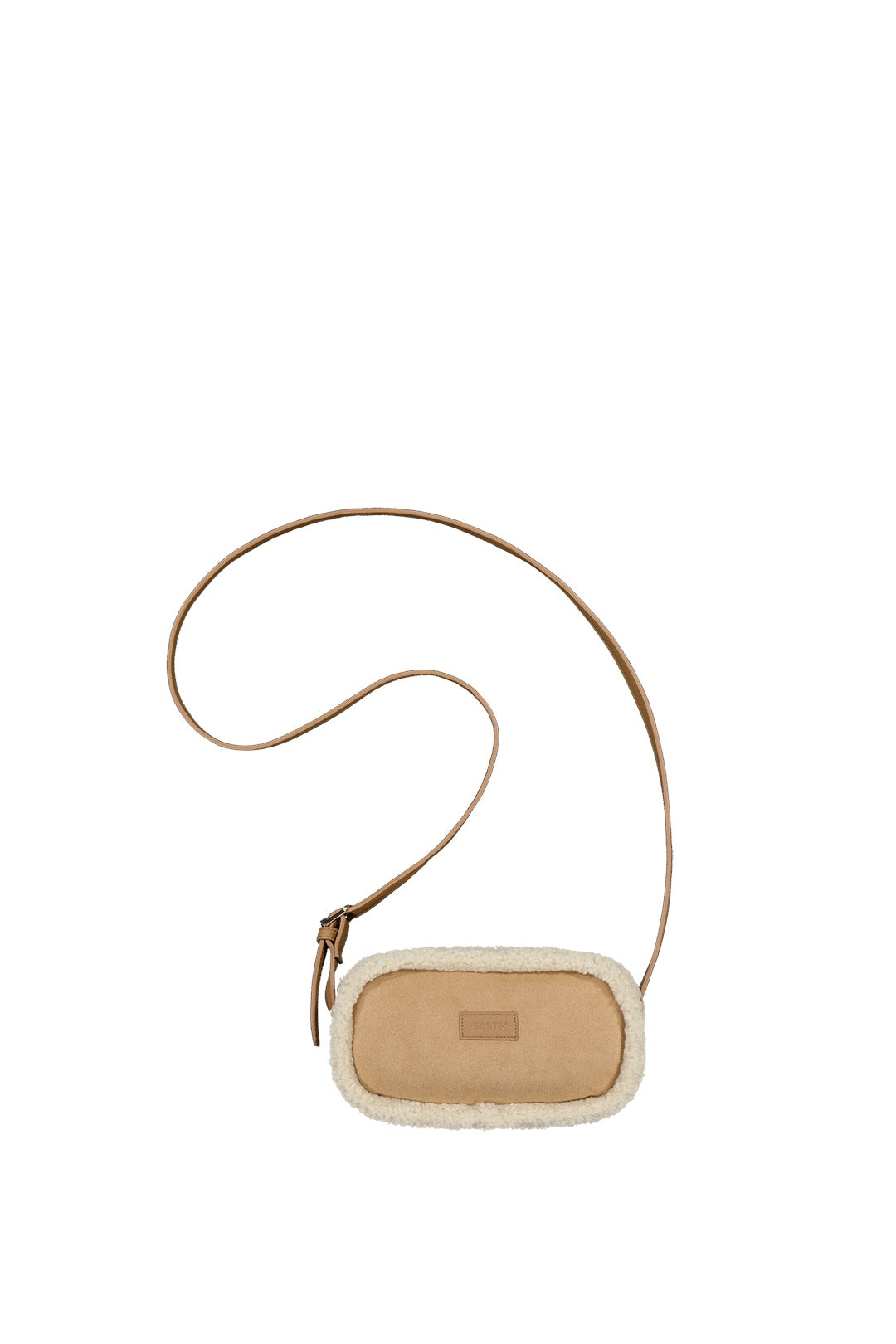 Umhängetasche aus Lammfellimitat - light brown - Beige
