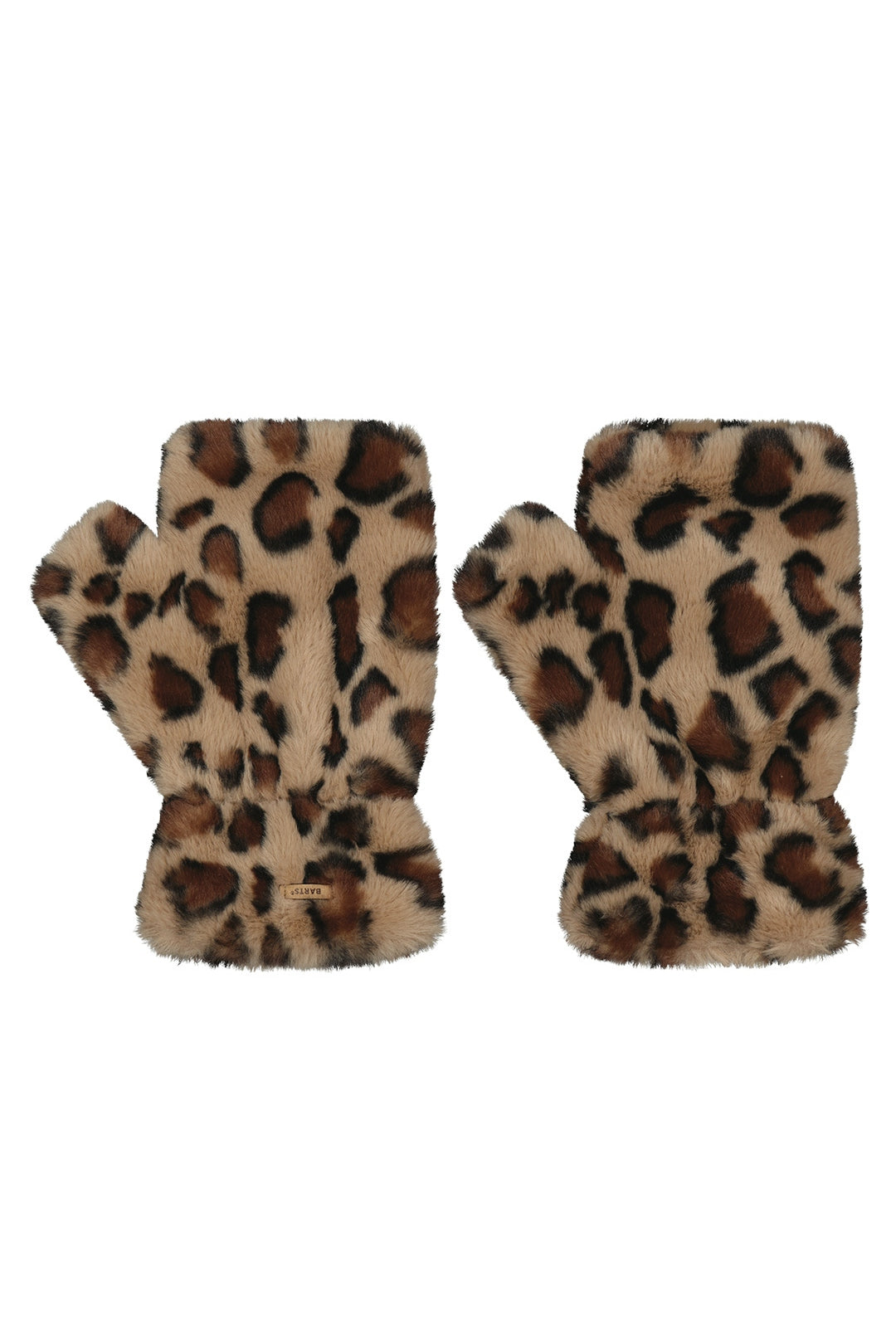 Fingerlose Handschuhe BRITAMU aus Kunstpelz - print brown - Braun